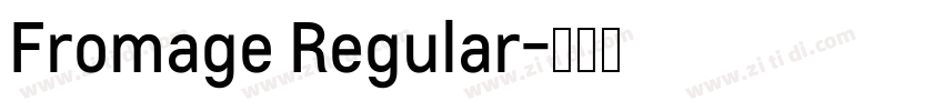 Fromage Regular字体转换